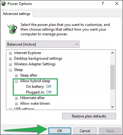 turn the on battery and plugged in off