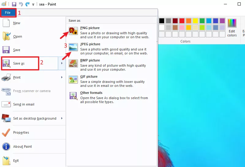 convert via paint
