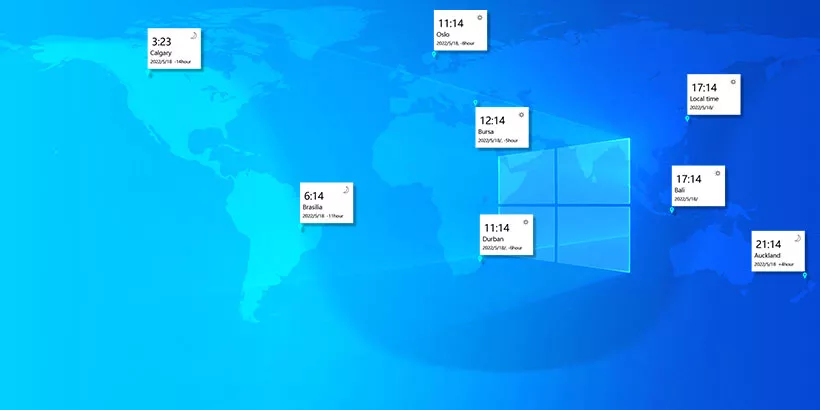 how to add extra clocks for different time zones in win10 and 11