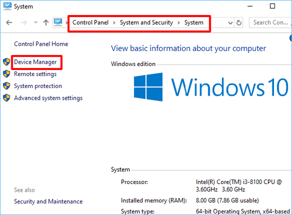 open device manager