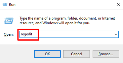 open registry editor