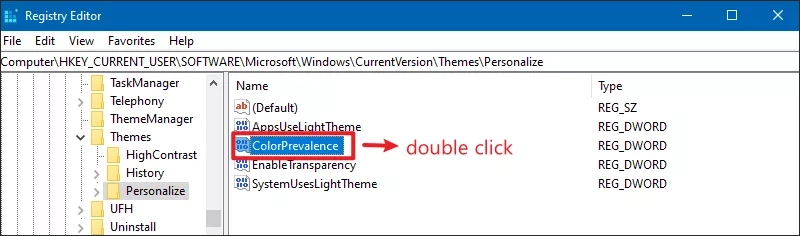 double click color prevalence