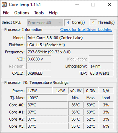 core temp