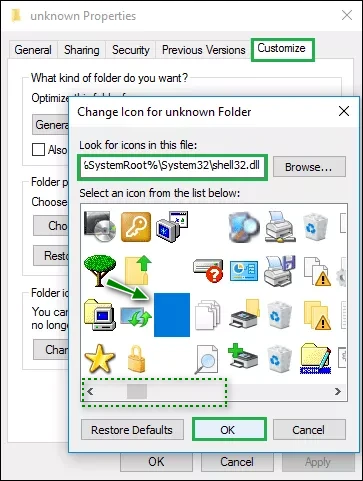 create a folder without icon