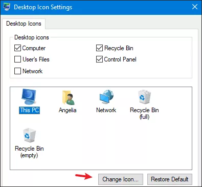 click change icon