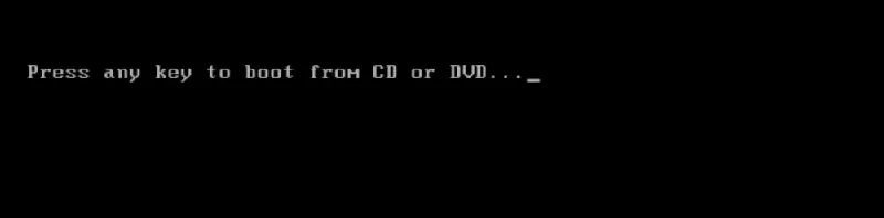 press any key to boot from cd or dvd