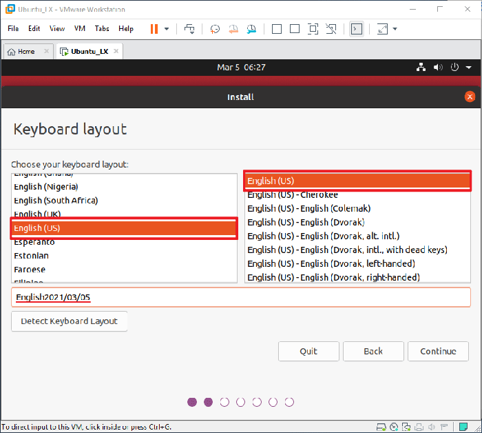 keyboard layout english us