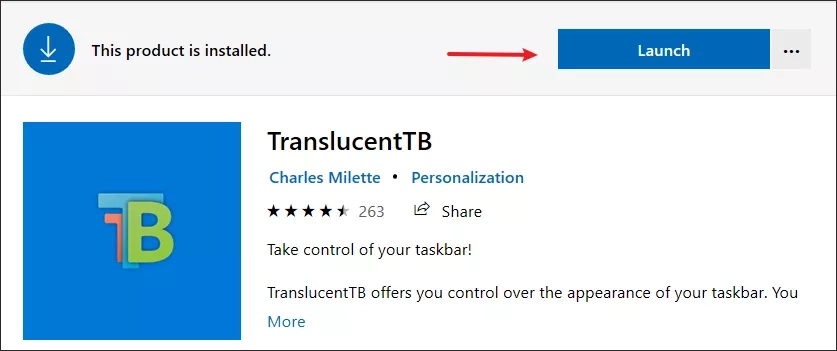 launch translucenttb