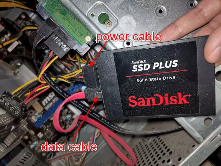 install sata in computer case