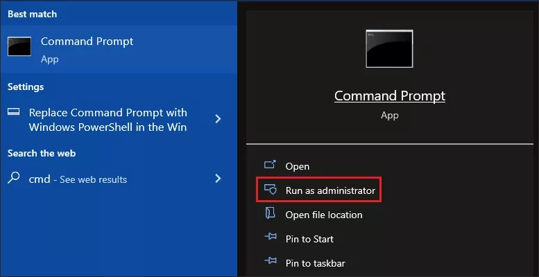 run as administrator