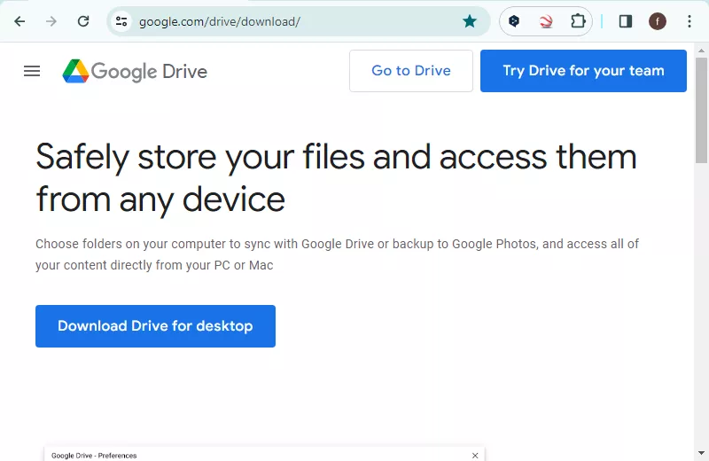 Download Drive for desktop