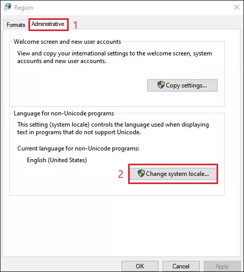 click change system locale