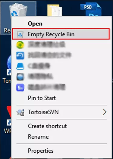clean the recycle bin