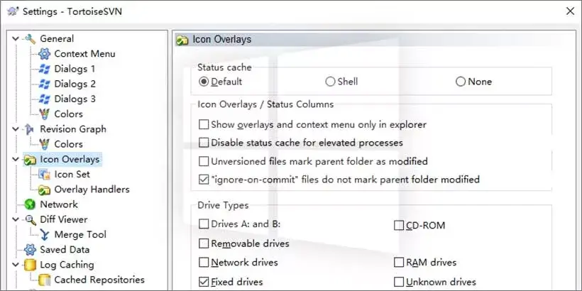 tortoisesvn icon overlays are not showing in windows 10