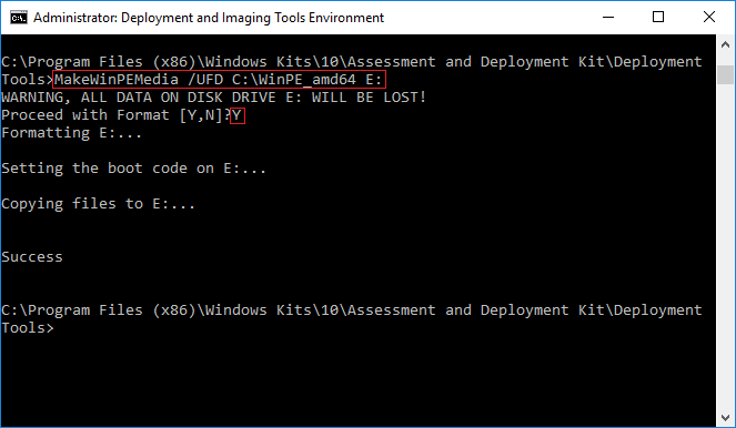 create bootable winpe usb drive